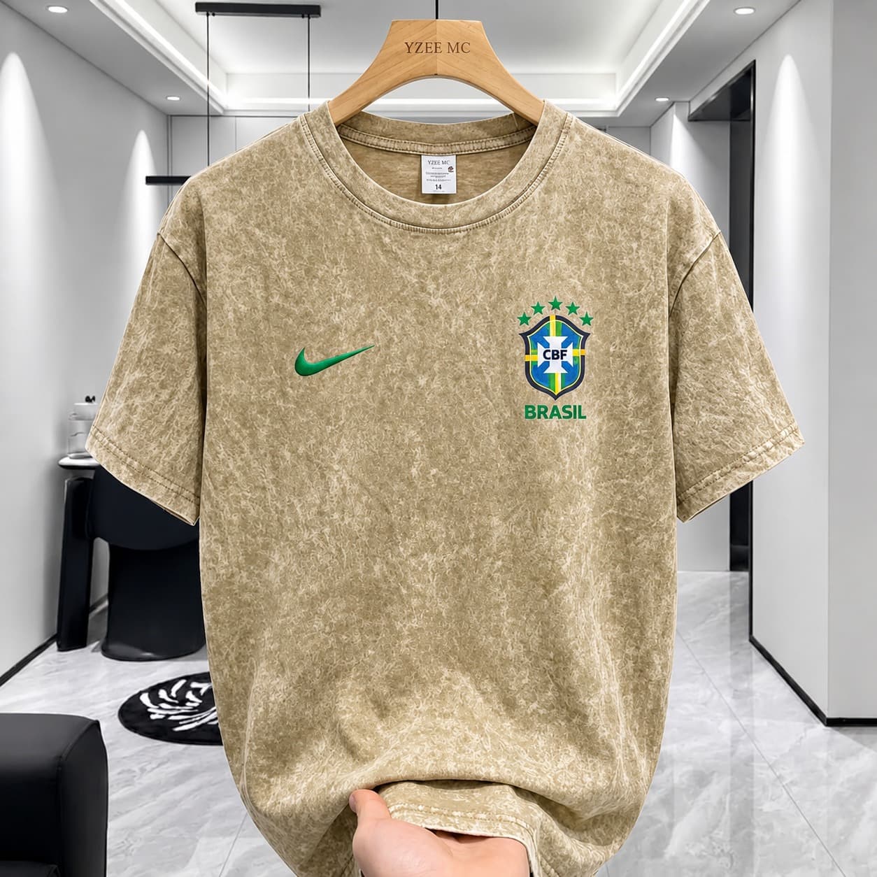 ACID WASH DROP SHOULDER T-SHIRT(CBF)
