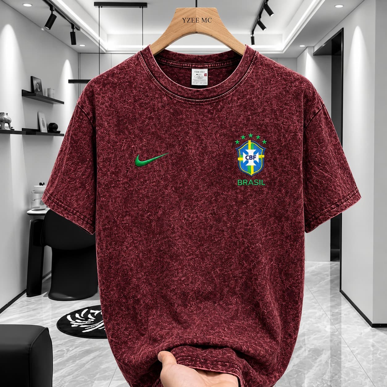 ACID WASH DROP SHOULDER T-SHIRT(CBF)