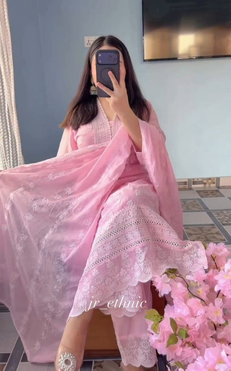 Embroidery Three Piece