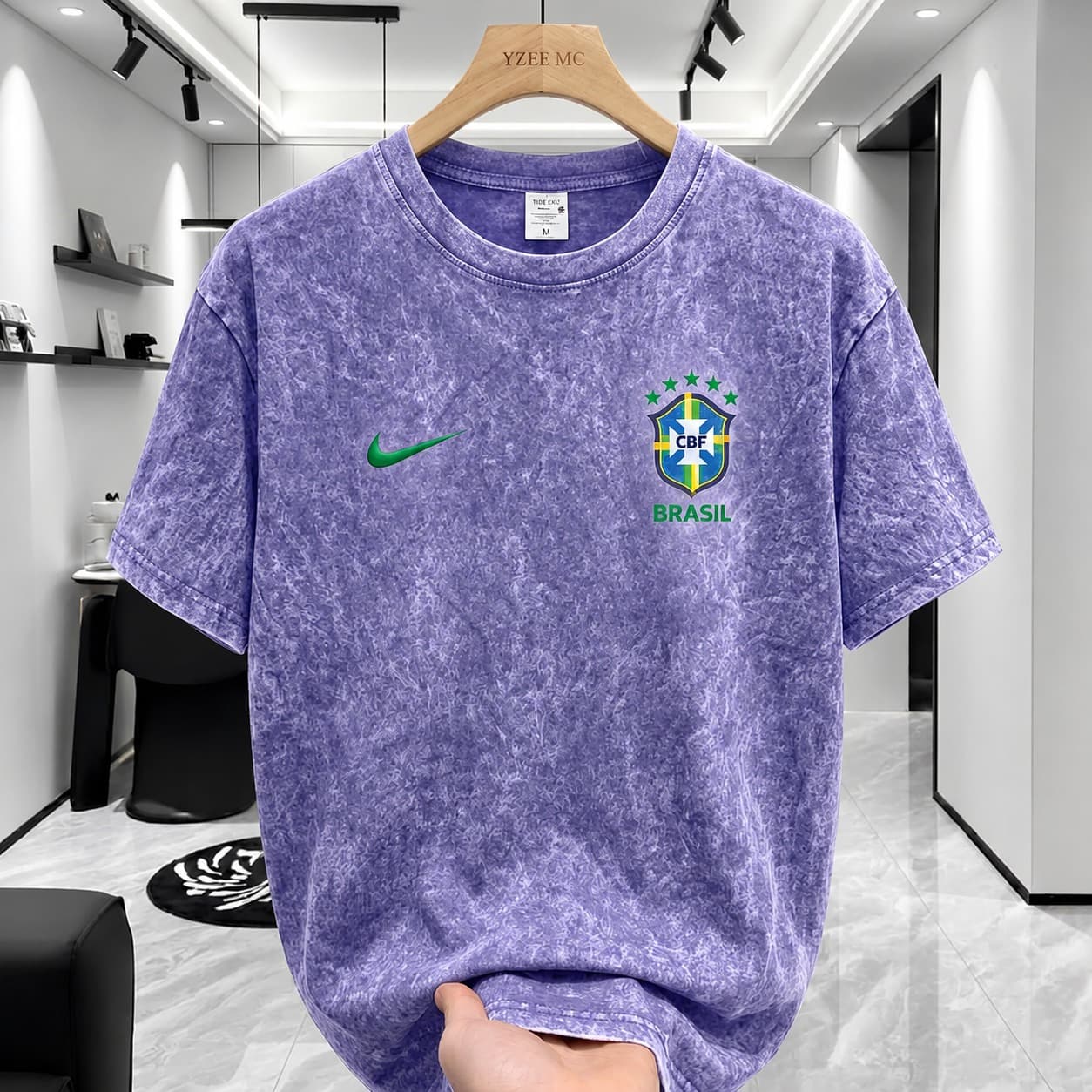 ACID WASH DROP SHOULDER T-SHIRT(CBF)